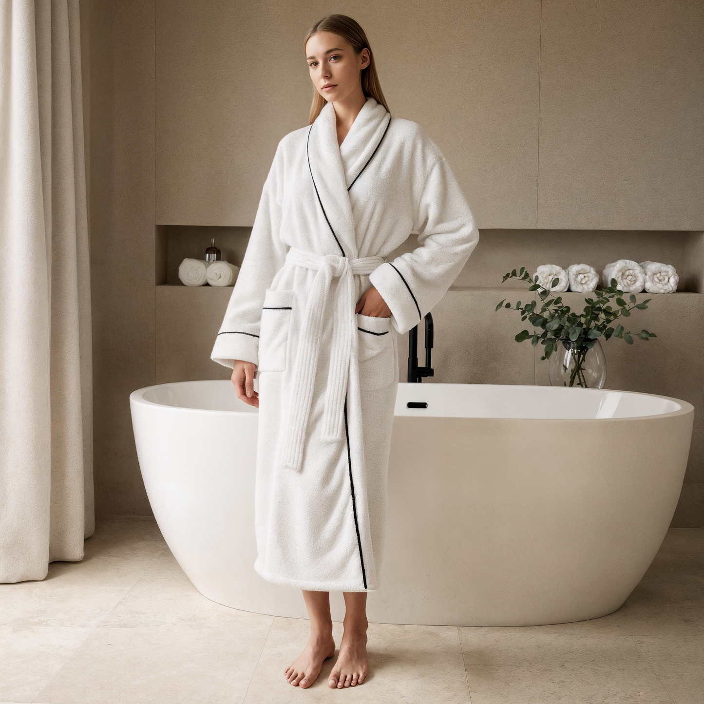 Der Hotel-Suite Baumwoll-Bademantel